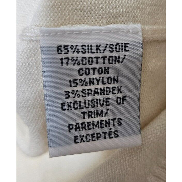 Cynthia Steffe Cardigan Sweater Womens Small Ivory Gold Beaded Silk Coquette - Picture 7 of 11